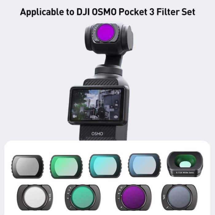 Für DJI Osmo Pocket 3 Kameraobjektivfilter, 0.72X Wide Lens, Black Mist 1/4, ND8, NIGHT, UV, Adjustable CPL, VND1-5, VND6-10, Adjustable STAR – Bild 3