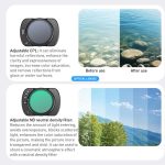Für DJI Osmo Pocket 3 Kameraobjektivfilter, 0.72X Wide Lens, Black Mist 1/4, ND8, NIGHT, UV, Adjustable CPL, VND1-5, VND6-10, Adjustable STAR – Bild 6