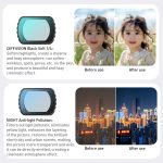 Für DJI Osmo Pocket 3 Kameraobjektivfilter, 0.72X Wide Lens, Black Mist 1/4, ND8, NIGHT, UV, Adjustable CPL, VND1-5, VND6-10, Adjustable STAR – Bild 7