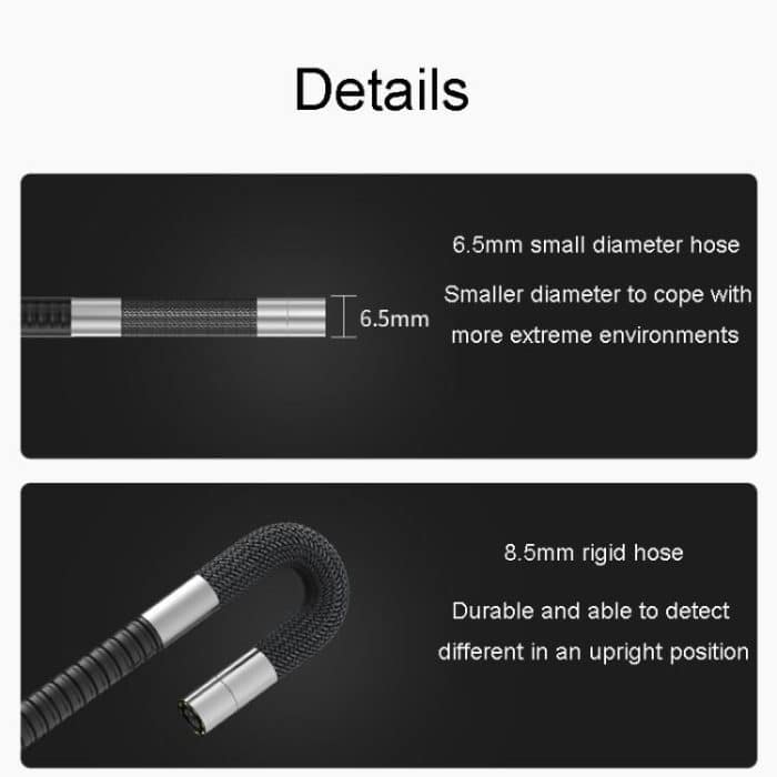TESLONG TD500 5 Inch HD Large Screen Dual Steering Endoscope 1.55m Length, 6.5mm Single Lens, 6.5mm Dual Lens, 3.9mm Single Lens – Bild 11