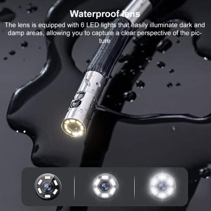 TESLONG TF600 6 Inch Screen 360 Degree Steering Industrial Endoscope 1.55m Length, 3.9mm Single Lens, 6.5mm Single Lens, 6.5mm Dual Lens – Bild 6