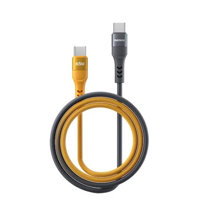 EDA008394201A.jpg REMAX CB16 PD65W Type-C to Type-C Macaron Braided Fast Charging Data Cable, Length: 1.2m – Bild 1