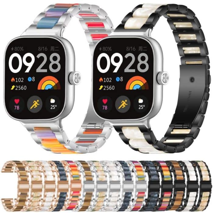 xDfind Three Beads Metal Resin Watch Band, For Xiaomi Smart Band 10 / 9 / 8, For Xiaomi Smart Band 9 Pro/8 Pro/Redmi Watch 5/4, For Redmi Watch 3 – Bild 2