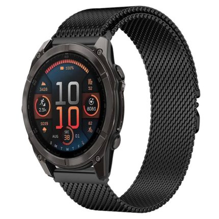 xDfind Milanese Parachute Buckle Stainless Steel Watch Band, For Garmin Fenix 8/7X/6X/5X 26mm