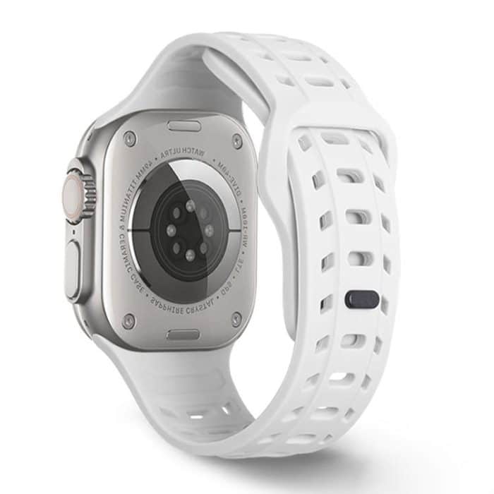 EDA008447501A.jpg Shark Texture Holes Silicone Watch Band, For Apple Watch 46mm / 49mm / 45mm / 44mm – Bild 1