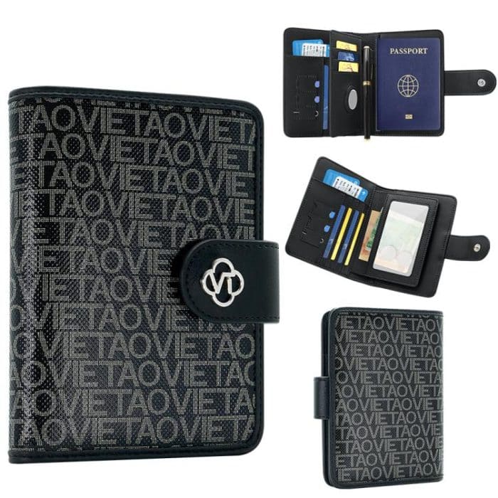 VIETAO VT-ZP-240 Multifunctional Leather Passport Card Holder – Bild 1