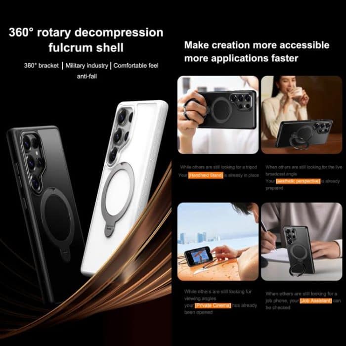 Gear-Style Stress Relief 360 Rotation Holder MagSafe Phone Case, For Samsung Galaxy S25 5G, For Samsung Galaxy S25+ 5G, For Samsung Galaxy S25 Ultra 5G – Bild 4