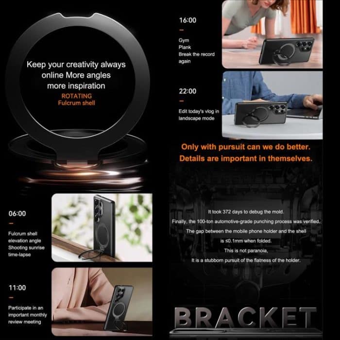 Gear-Style Stress Relief 360 Rotation Holder MagSafe Phone Case, For Samsung Galaxy S25 5G, For Samsung Galaxy S25+ 5G, For Samsung Galaxy S25 Ultra 5G – Bild 5