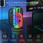 JYS NS2318 4 in 1 Game Controller Charging Dock with RGB Light, For Nintendo Switch 1 / 2, JYS-NS2318 – Bild 7