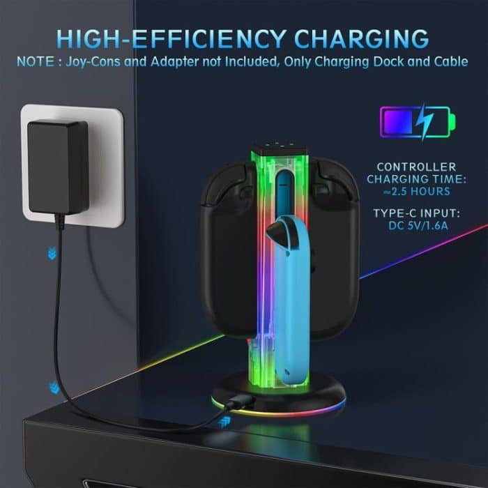 JYS NS2318 4 in 1 Game Controller Charging Dock with RGB Light, For Nintendo Switch 1 / 2, JYS-NS2318 – Bild 10