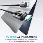 JOYROOM S-A55 StarFlight Serie 100W Typ-C zu Typ-C Auto Power-Off Schnellladedatenkabel – Bild 2