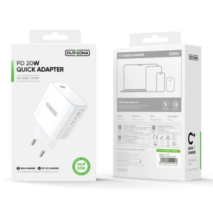 DUZZONA T11 PD20W Type-C / USB-C Fast Charger – Bild 10