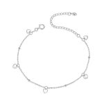 S925 Sterling Silber platiniert Hohlherz Armband