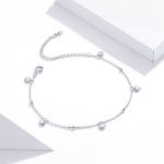 S925 Sterling Silber platiniert Hohlherz Armband – Bild 2