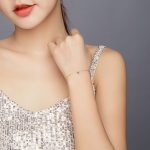 S925 Sterling Silber platiniert Hohlherz Armband – Bild 6