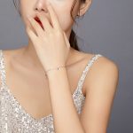 S925 Sterling Silber platiniert Hohlherz Armband – Bild 7