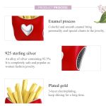 S925 Sterling Silber Delicious Fries Lebensmittel Perlen DIY Armband Halskette Zubehör – Bild 5