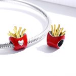 S925 Sterling Silber Delicious Fries Lebensmittel Perlen DIY Armband Halskette Zubehör – Bild 6