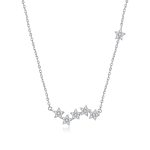S925 Sterling Silber Brilliant Stars Frauen Nacklace Schmuck