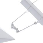 S925 Sterling Silber Brilliant Stars Frauen Nacklace Schmuck – Bild 3