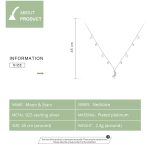 S925 Sterling Silber Dream Star Moon Zirkon Frauen Nacklace Schmuck – Bild 4