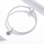 S925 Sterling Silber Kristall Schneeflocke Anhänger DIY Armband Halskette Zubehör – Bild 7