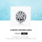 S925 Sterling Silber hohle Schneeflocke Perlen DIY Armband Halskette Zubehör – Bild 4