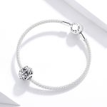 S925 Sterling Silber hohle Schneeflocke Perlen DIY Armband Halskette Zubehör – Bild 7