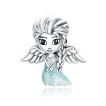 S925 Sterling Silber Schneeflocke Elf Mädchen Perlen DIY Armband Halskette Zubehör