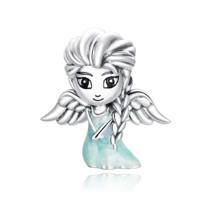 EDA008631.jpg S925 Sterling Silber Schneeflocke Elf Mädchen Perlen DIY Armband Halskette Zubehör – Bild 1