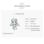 S925 Sterling Silber Schneeflocke Elf Mädchen Perlen DIY Armband Halskette Zubehör – Bild 4