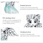 S925 Sterling Silber Schneeflocke Elf Mädchen Perlen DIY Armband Halskette Zubehör – Bild 5