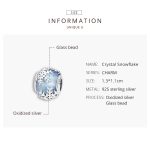 S925 Sterling Silber Kristall Schneeflocke Perlen DIY Armband Halskette Zubehör – Bild 4