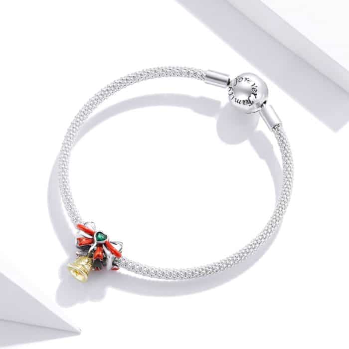 S925 Sterling Silber Golden Bell Perlen DIY Armband Halskette Zubehör – Bild 7