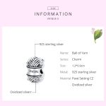 S925 Sterling Silber Stricken Wolle Kugel Perlen DIY Armband Halskette Zubehör – Bild 3
