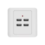 5V 3.1A 4 Anschlüsse USB-Wandladegerät Adapter Dock Station Socket Power Panel, 36V Eingang