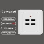 5V 3.1A 4 Anschlüsse USB-Wandladegerät Adapter Dock Station Socket Power Panel, 36V Eingang – Bild 2