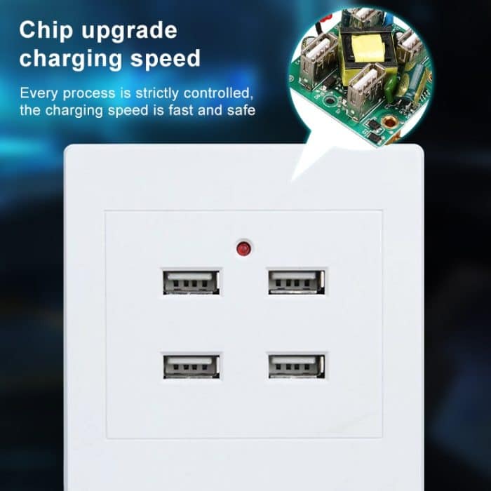 5V 3.1A 4 Anschlüsse USB-Wandladegerät Adapter Dock Station Socket Power Panel, 36V Eingang – Bild 5