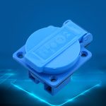 Outdoor IP44 wasserdichte Steckdose mit Klappdeckel, EU-Stecker – Bild 2