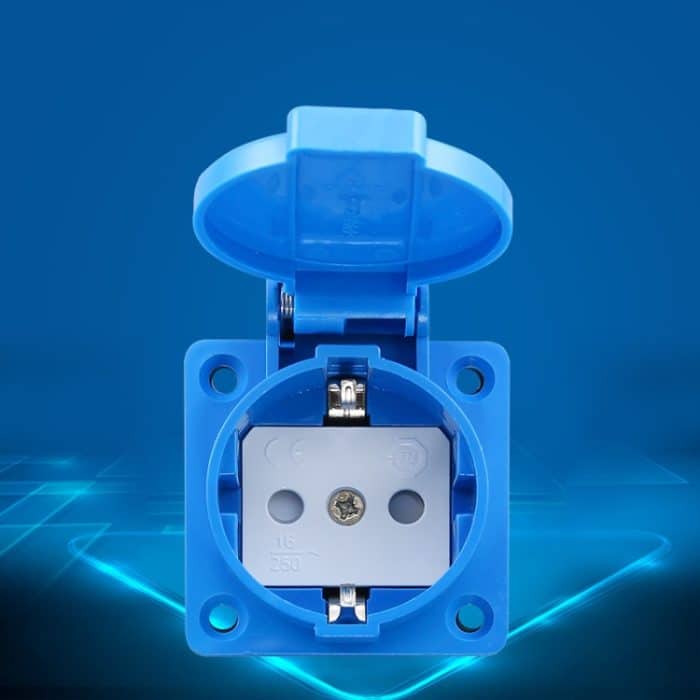 Outdoor IP44 wasserdichte Steckdose mit Klappdeckel, EU-Stecker – Bild 4