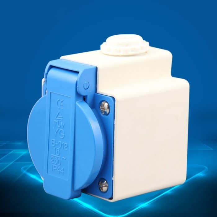 Outdoor IP44 wasserdichte Steckdose mit Klappdeckel, EU-Stecker – Bild 3