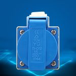 Outdoor IP44 wasserdichte Steckdose mit Klappdeckel, EU-Stecker – Bild 4