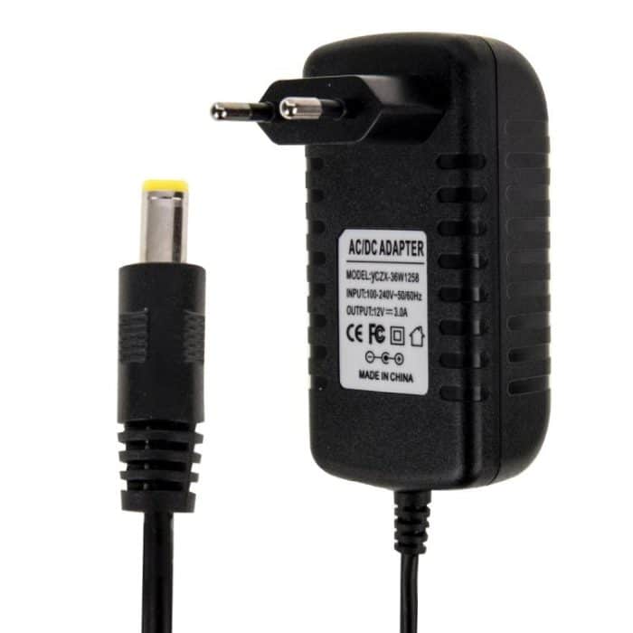 EU Plug AC 100-240V to DC 12V 5A Power Adapter, Tips: 5.5 x 2.1mm, Cable Length: about 1.2m, EU Plug DC 12V 5A – Bild 3