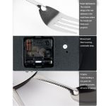 Kreative Restaurant Küche Wohnzimmer Edelstahl Messer und Gabel Quarz Wanduhr – Bild 5