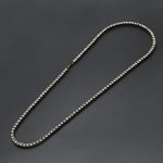 Herren Hip Hop Punk Einreihige Halskette aus Legierung mit Kristalleinlage, Größe: 24 Zoll – Bild 5