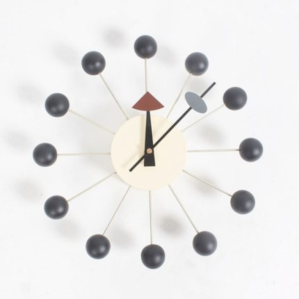 Stilvolle Hintergrund-Minimalis-Rundkugeln-Süßigkeit-Wanduhr, kreative Dekorationsuhr, Riesenrad-Uhr