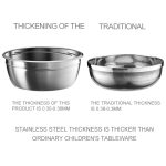 450 ml Edelstahl-Innenraum und Kunststoff-Außenbereich, doppelschichtige Schüssel im Cartoon-Stil mit Deckel und Griffen für Kinder im Alter von 2 bis 9 Jahren – Bild 3