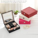 Schmuckschatulle aus Holz für Halsketten und Ringe, großer Schmuckschrank, Geschenkbox – Bild 5