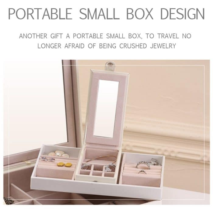 Schmuckschatulle aus Holz für Halsketten und Ringe, großer Schmuckschrank, Geschenkbox – Bild 10