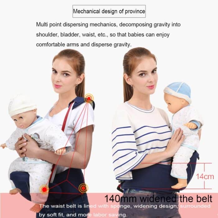 Ergonomische Babytrage mit Hüftsitz für Babys mit reflektierendem Streifen für 0–3 Jahre – Bild 8